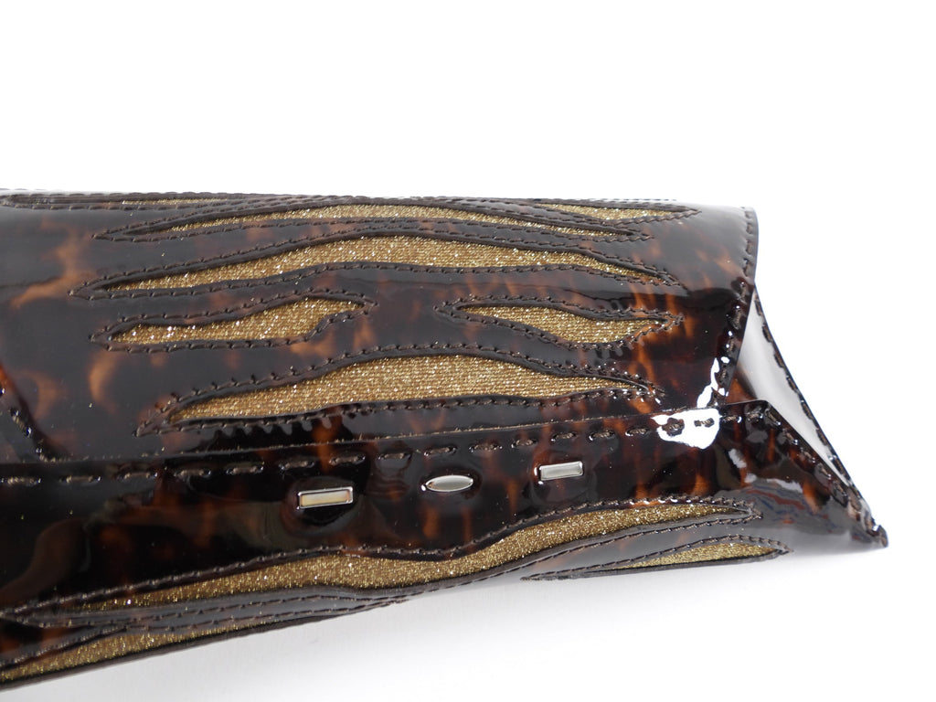 VBH Limited Edition Faux Tortoise and Gold Shimmer Clutch Bag