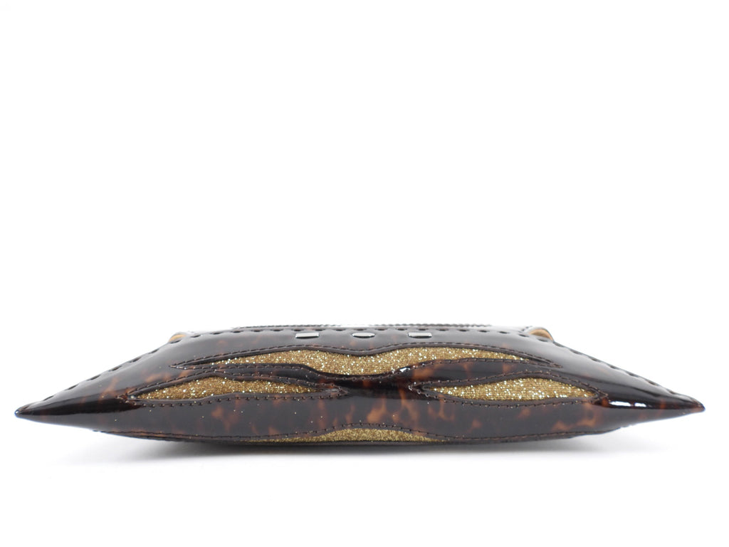 VBH Limited Edition Faux Tortoise and Gold Shimmer Clutch Bag