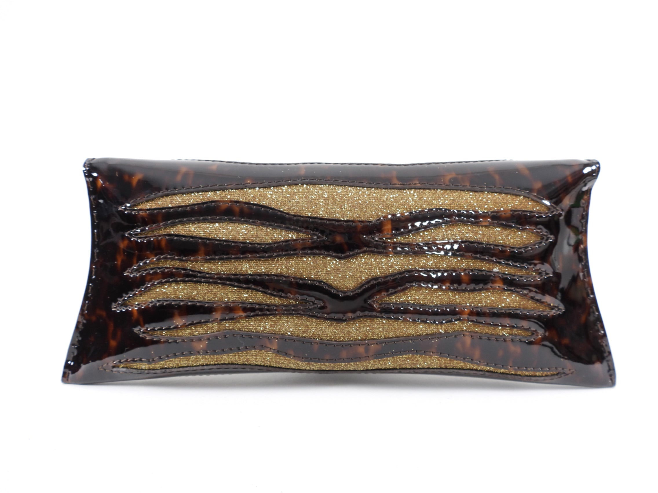 VBH Limited Edition Faux Tortoise and Gold Shimmer Clutch Bag