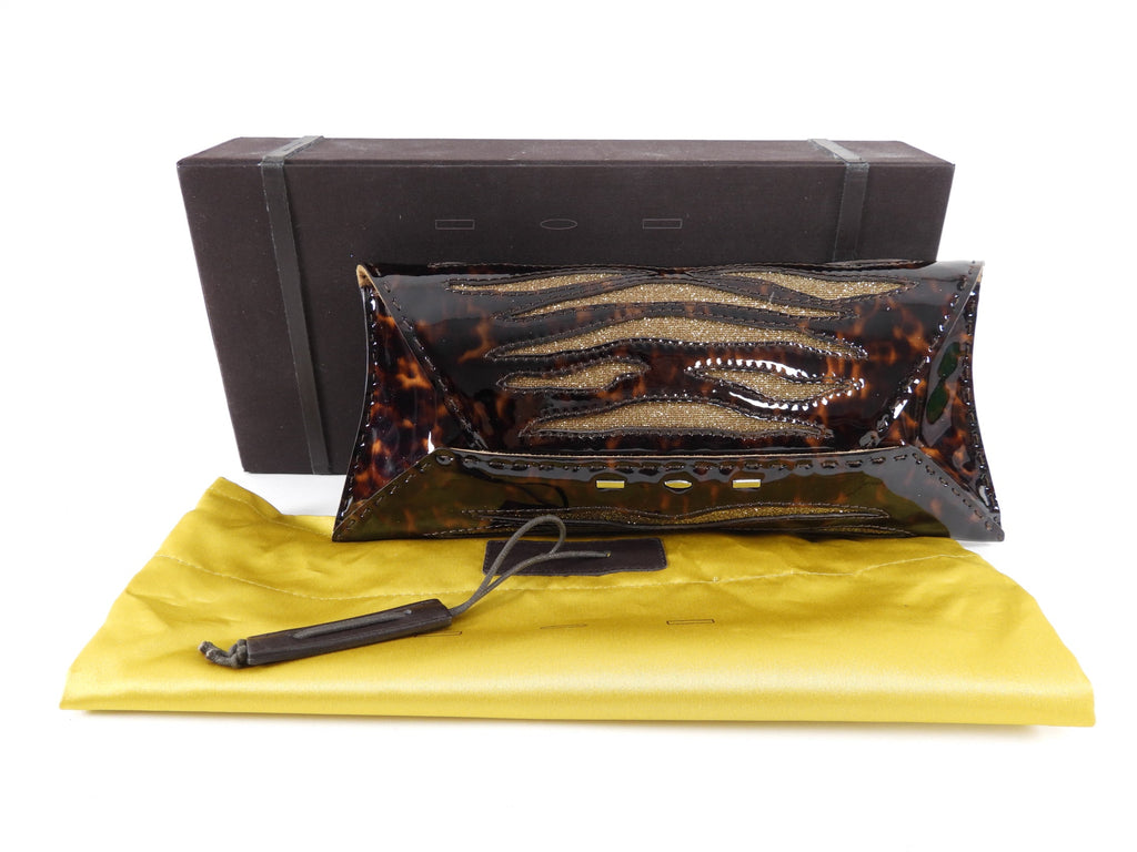 VBH Limited Edition Faux Tortoise and Gold Shimmer Clutch Bag
