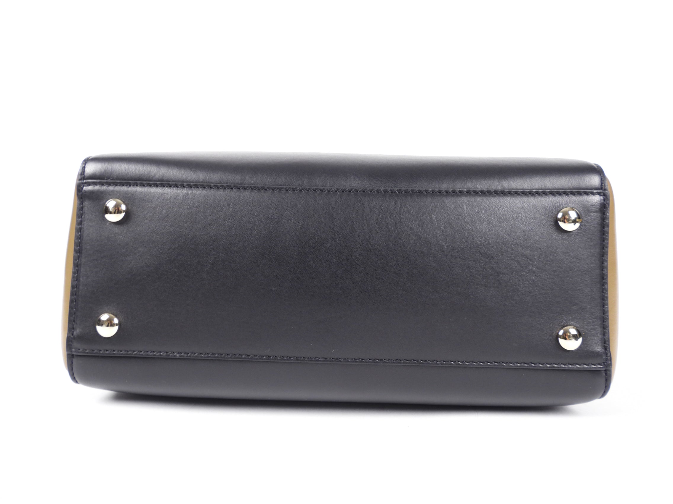 Versace Olive / Black Tricolor Two-Way Satchel Bag
