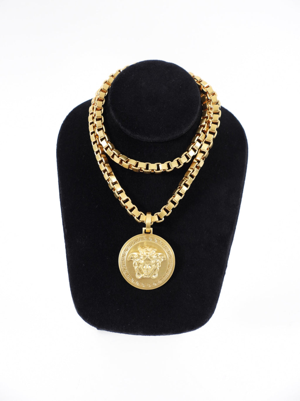 Versace Gold Chain Medusa Medallion Necklace