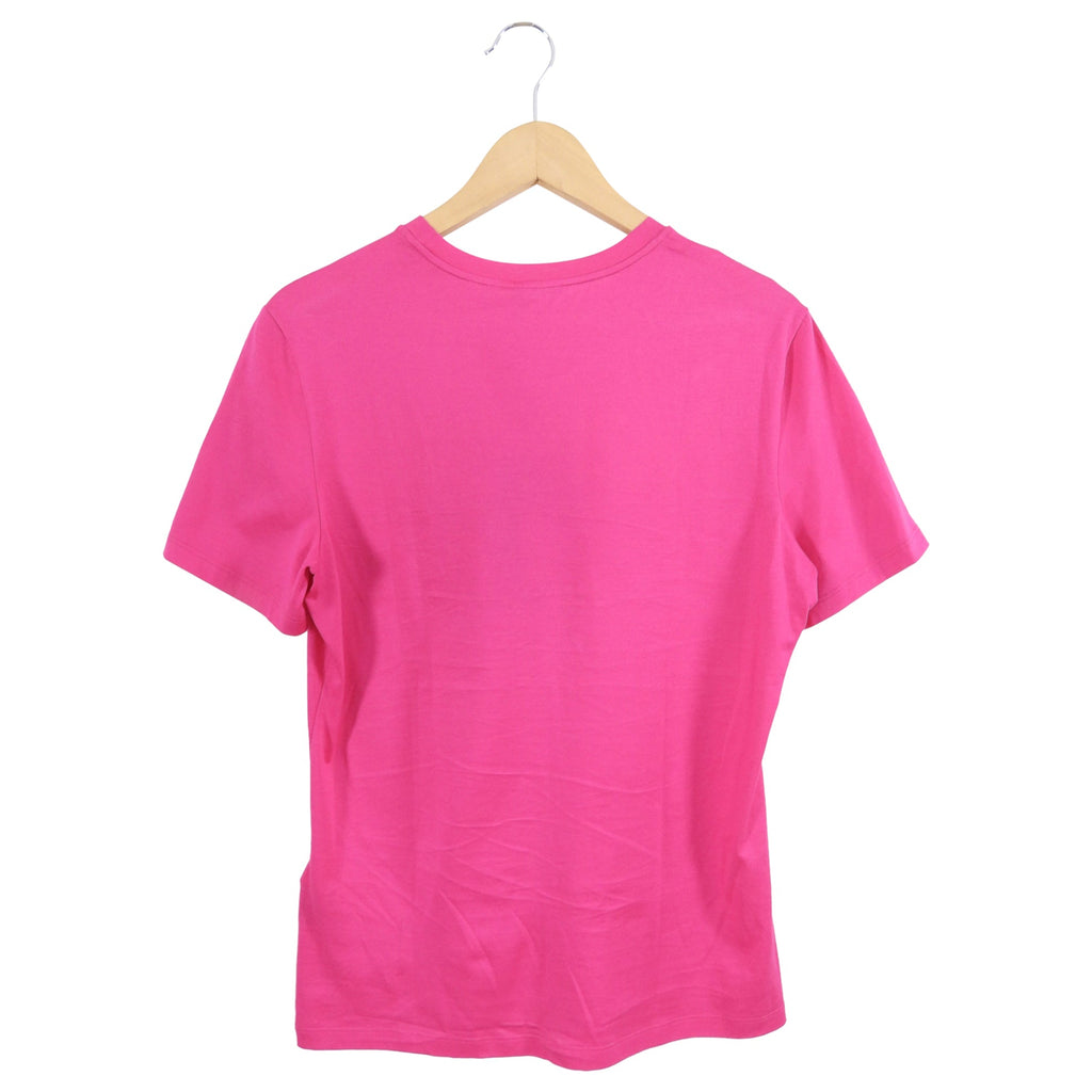 Versace Pink and Neon Yellow Logo T-Shirt