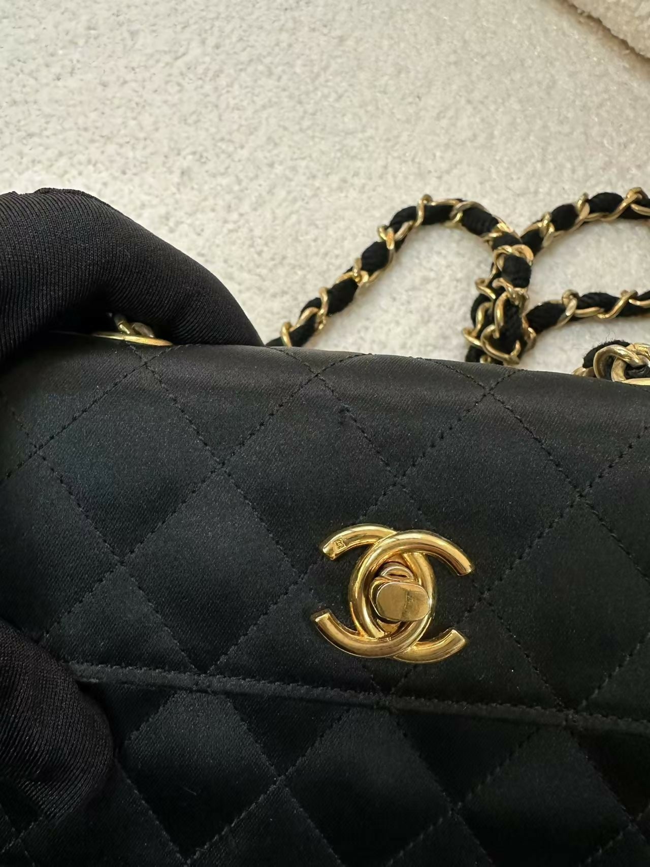 Chanel Vintage (1986-88) Classic Mini Satin Bag