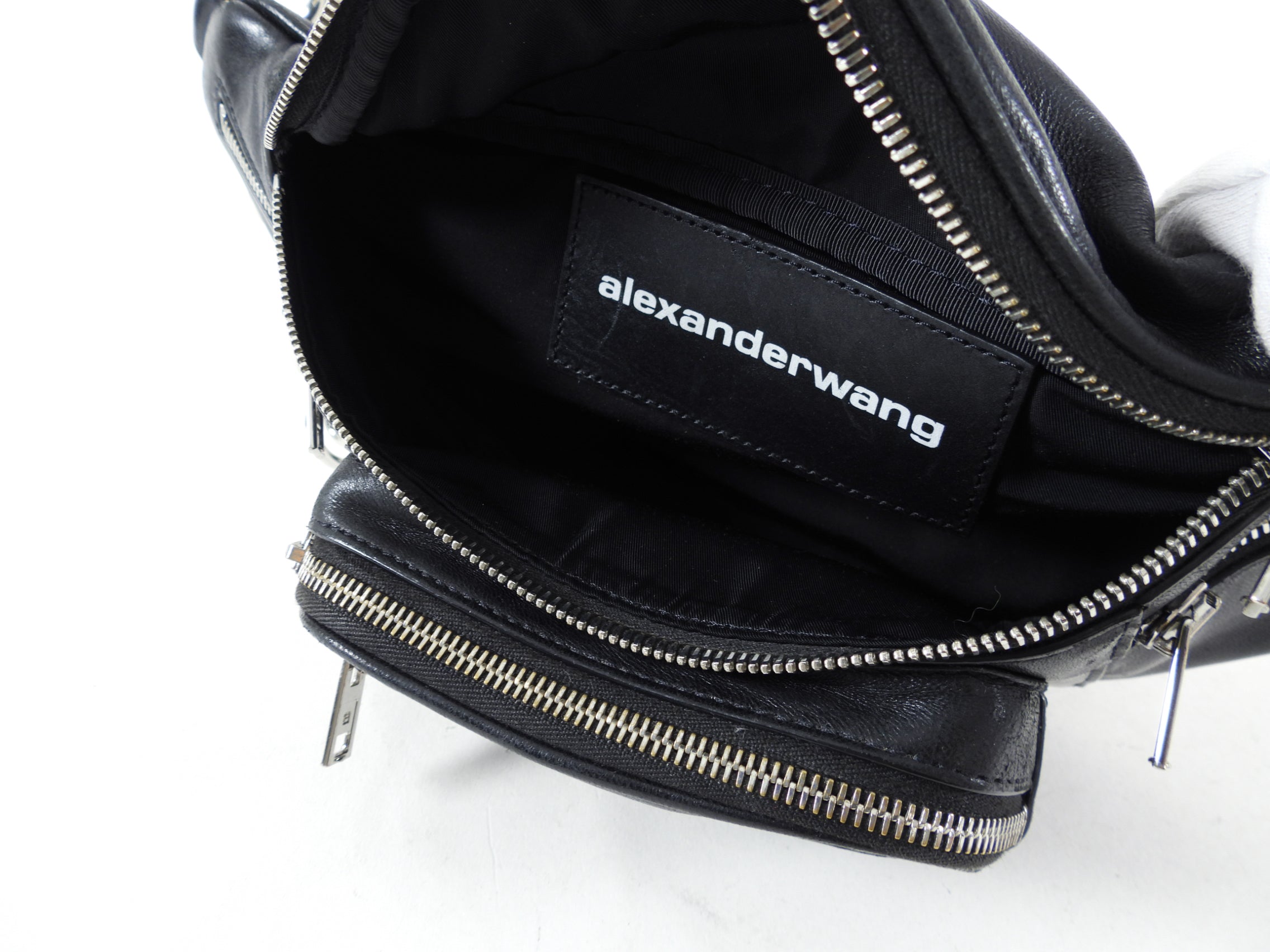 Alexander Wang Black Leather Attica Belt Bag
