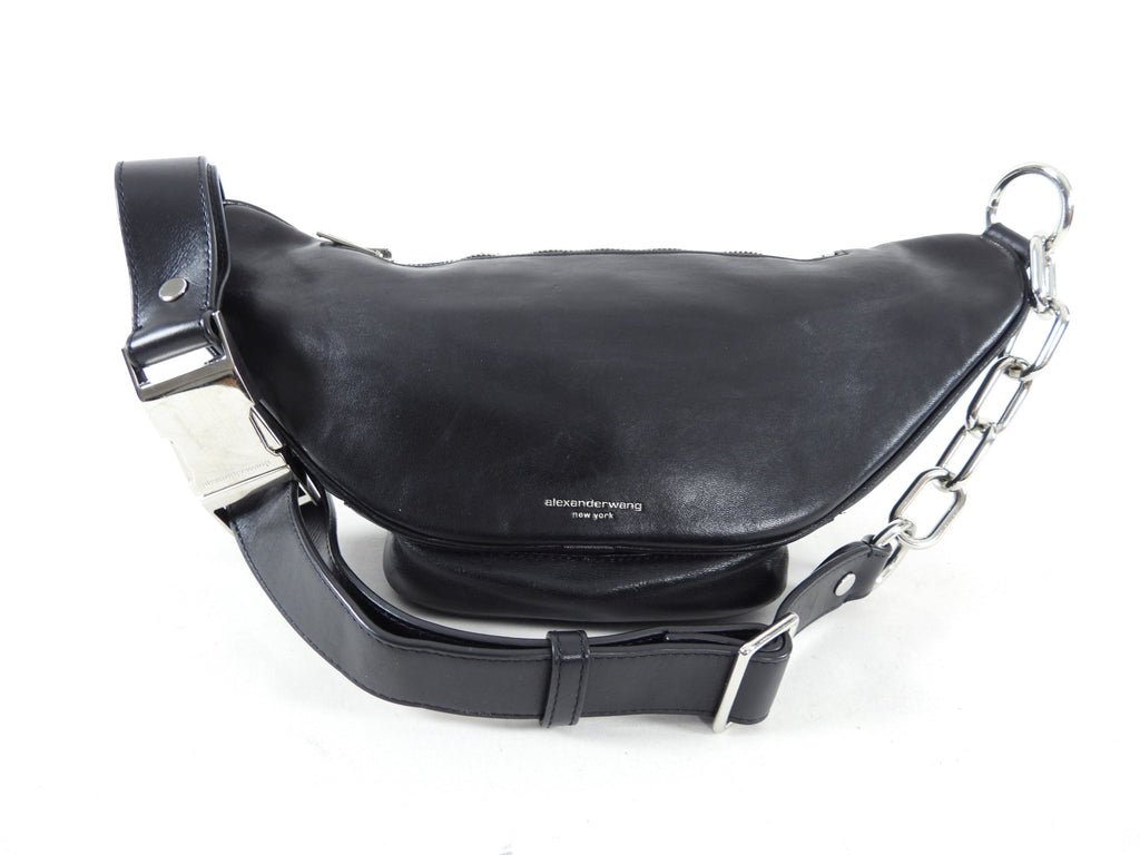 Alexander Wang Black Leather Attica Belt Bag