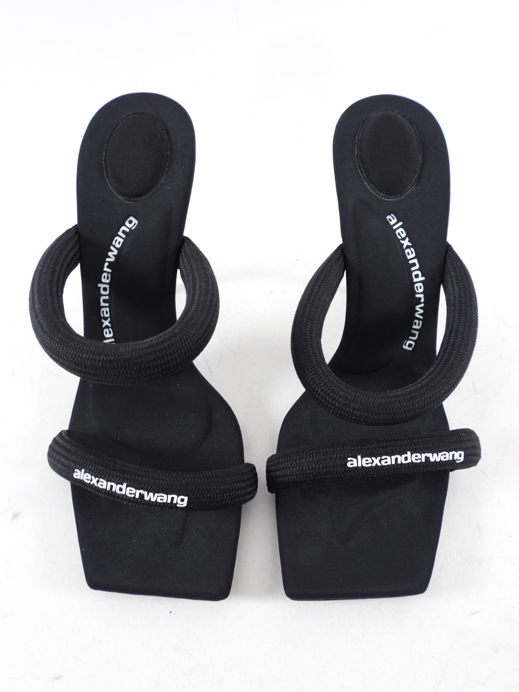 Alexander Wang Black Nylon Rope Julie Sandals - 39