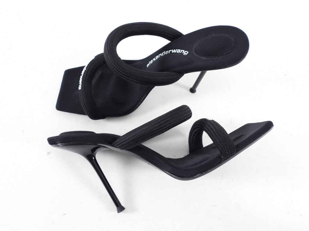 Alexander Wang Black Nylon Rope Julie Sandals - 39