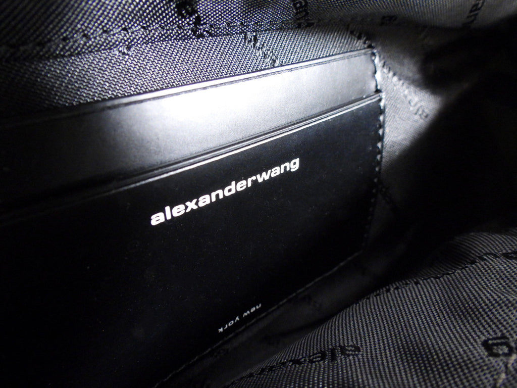 Alexander Wang Black Leather Attica Soft Mini Top Handle Chain Bag