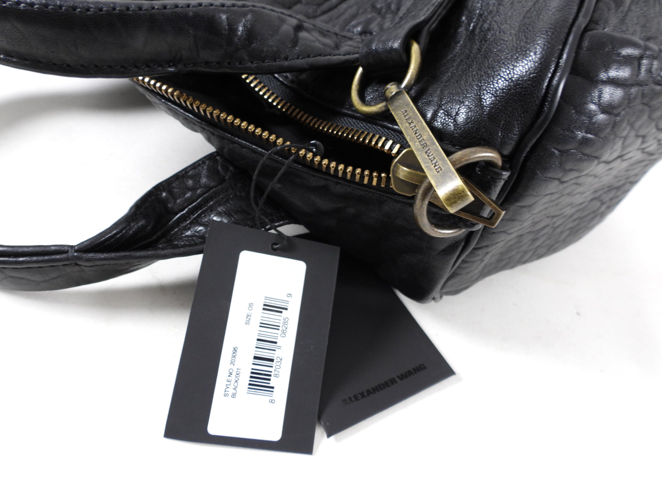 Alexander Wang Rocco Black Grained Leather Bag