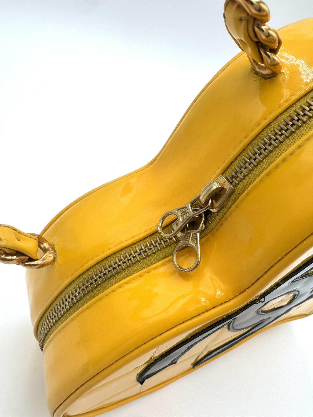 Chanel 1995 Vintage Barbie Yellow Heart Vanity Bag