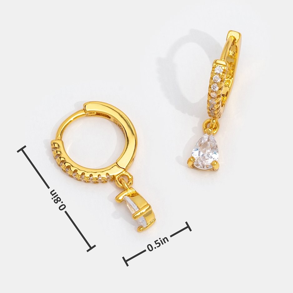 White Ivory Crystal Silver Hoop Earrings