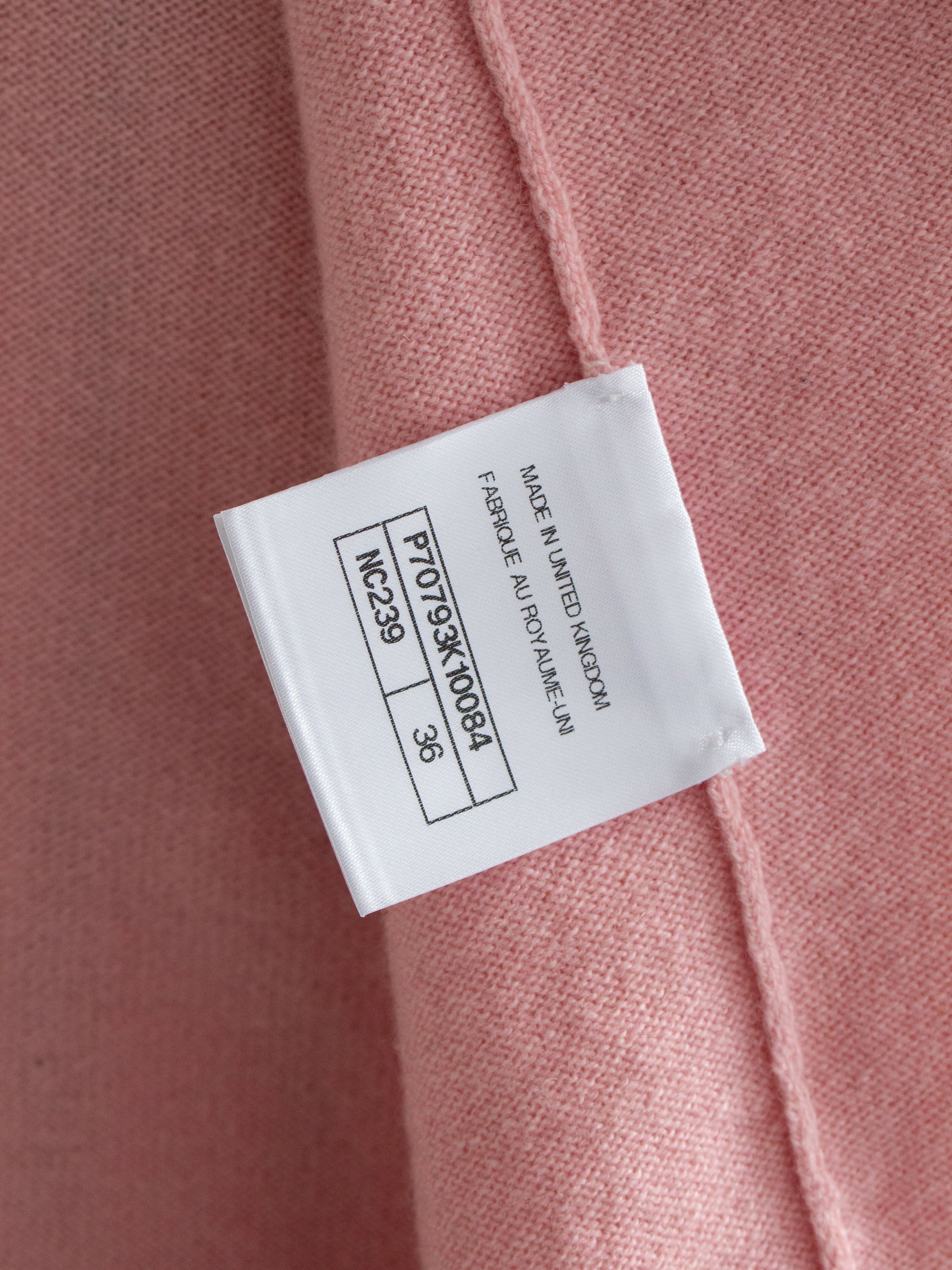 Chanel S/S 2021 Pink Cashmere Navy CC N5 21P 21S igan