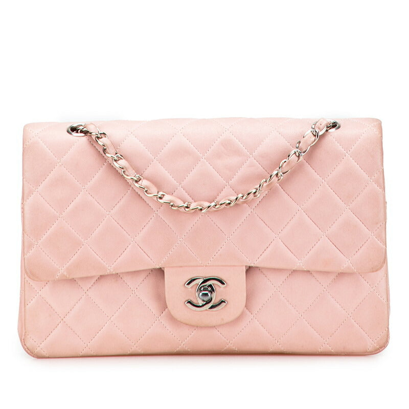Chanel Double Flap Matelassé Lambskin Shoulder Bag