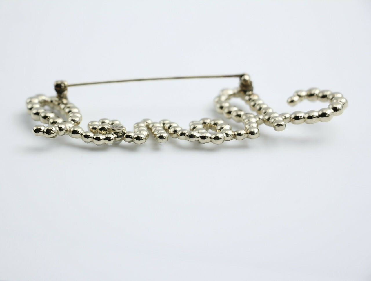 Chanel B19K Rhinestone English Word ‘CHANEL’ Brooch