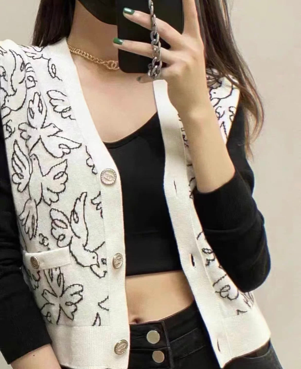 Chanel 2022 ss cashmere igan fr34