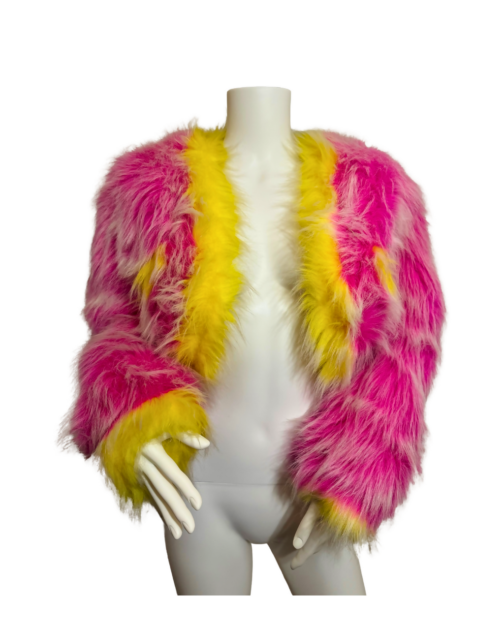 Chanel Vintage 1994 Pink & Yellow Cropped Jacket