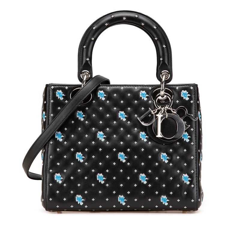 Dior Embroidery Flower Leather 2way Bag