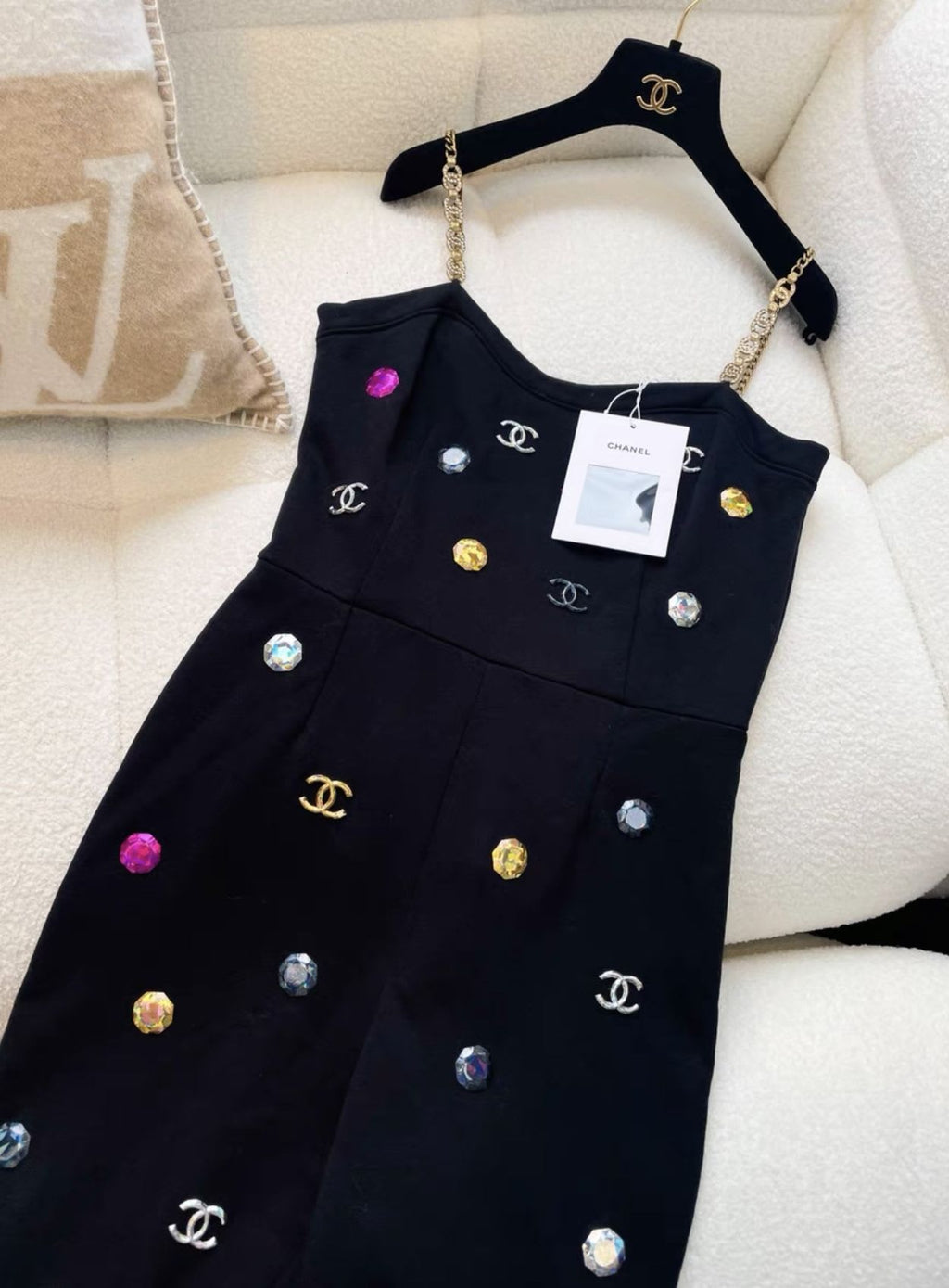 Chanel 21AW black jumpsuit size 36
