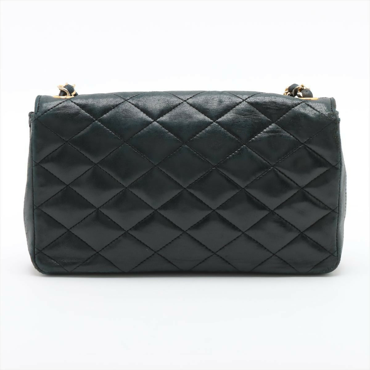 Chanel Vintage Black Navy Lambskin Big Coco Matelasse Flap Shoulder Bag