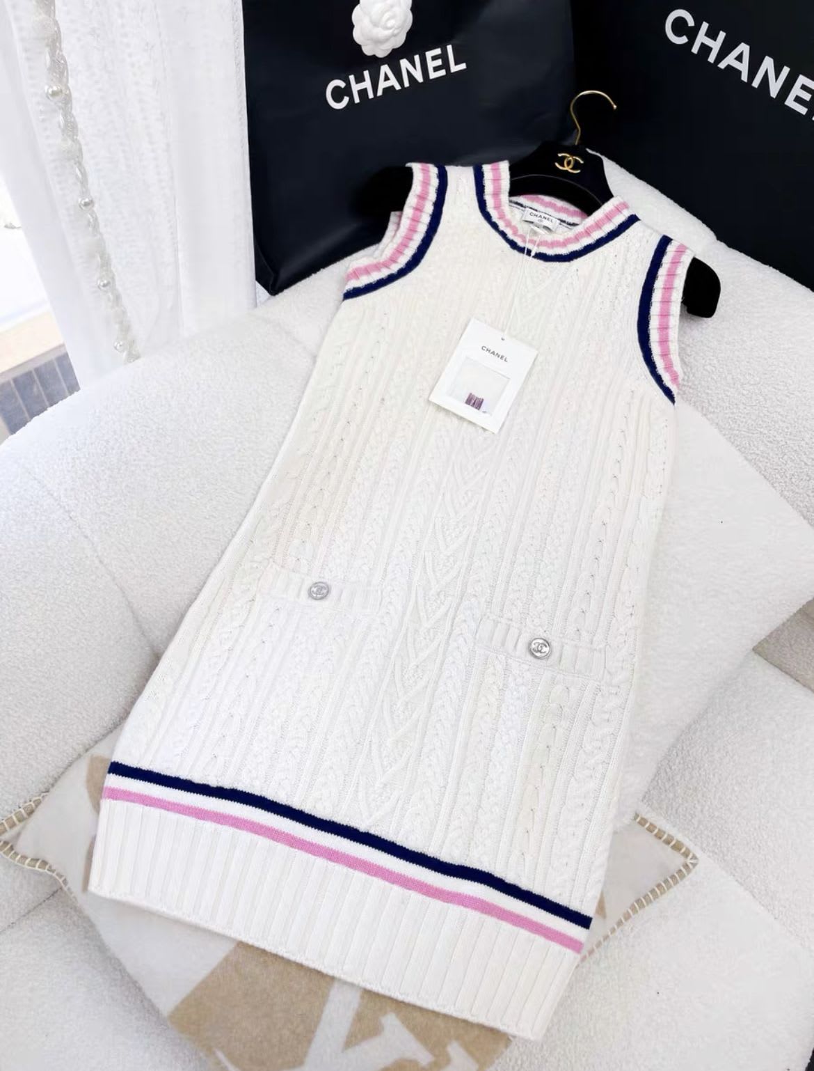 Chanel 23P RTW Tennis Knit Dress