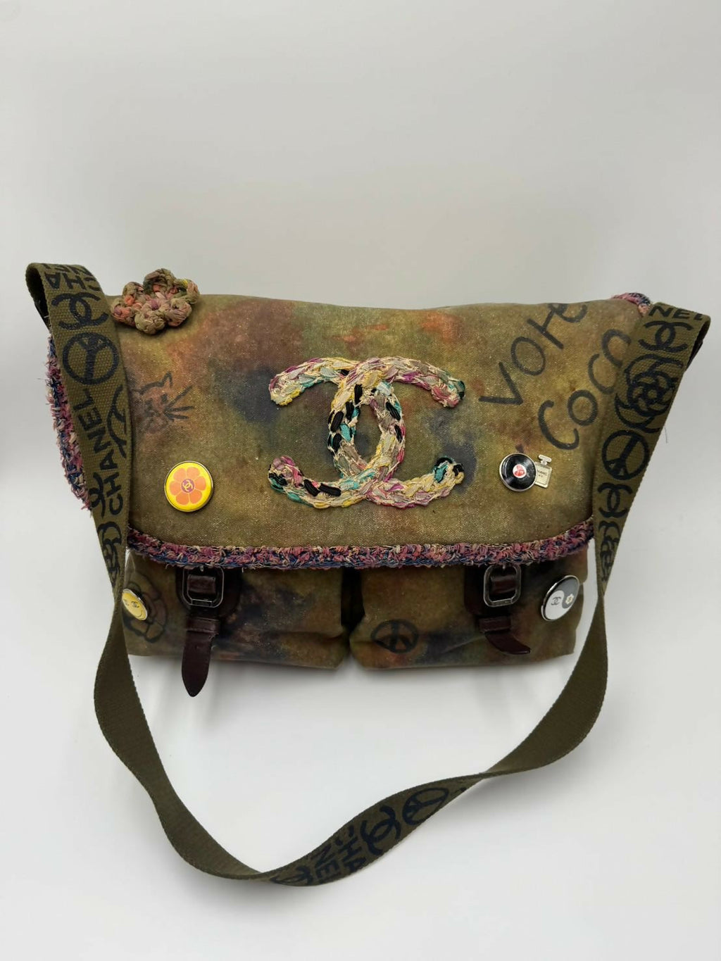 Chanel Graffiti Canvas Messenger Bag – Large Size