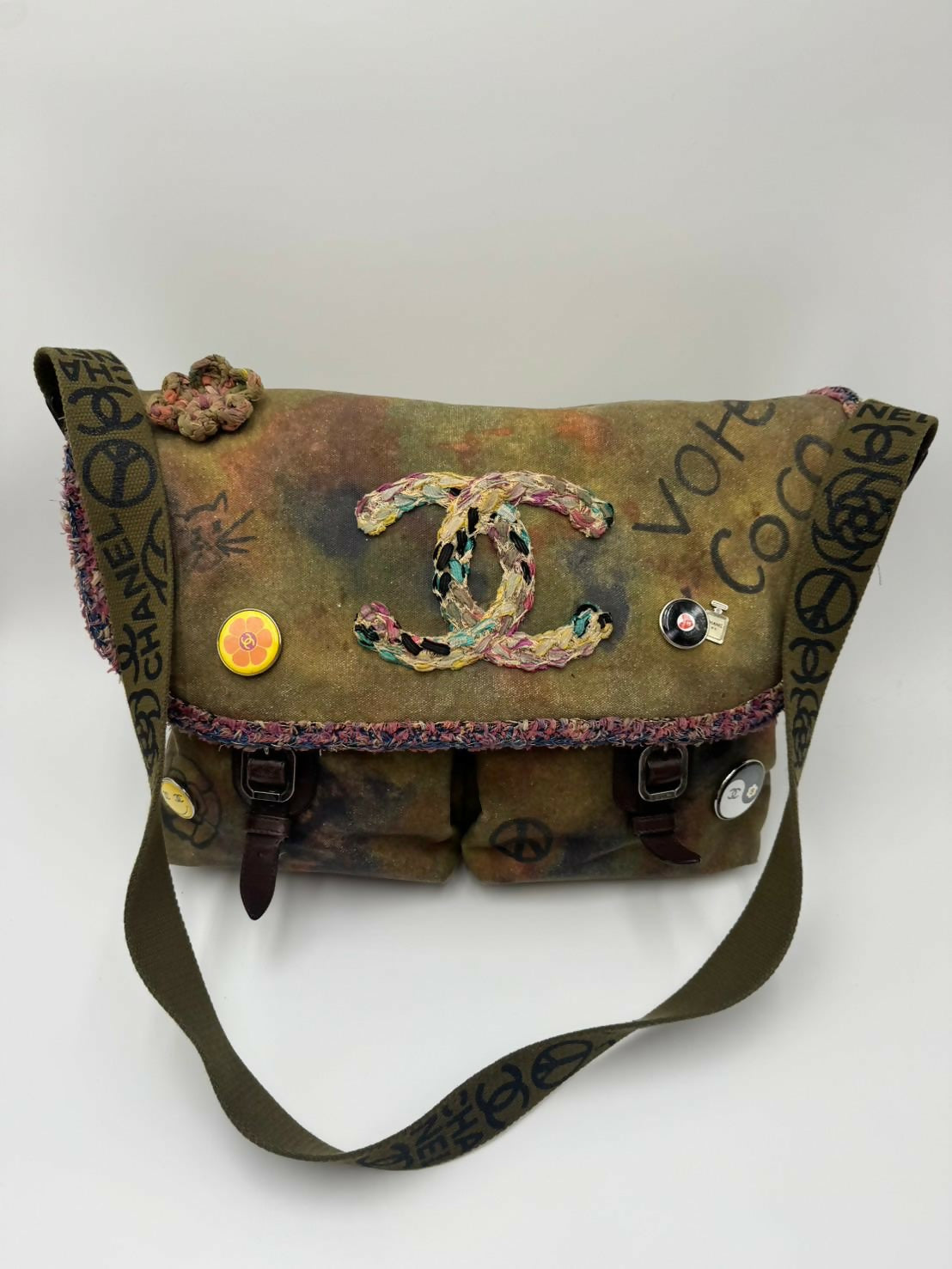 Chanel Graffiti Canvas Messenger Bag – Large Size