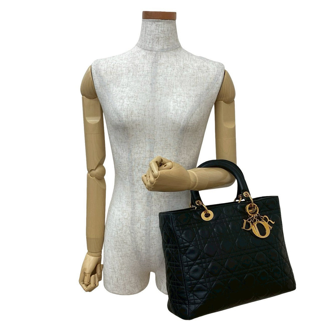 Christian Dior Lady Dior Leather Handbag
