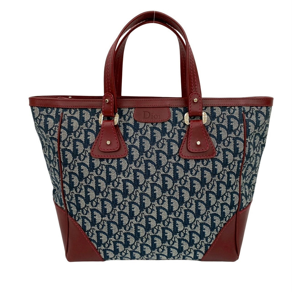 Christian Dior Trotter Canvas Leather Handbag