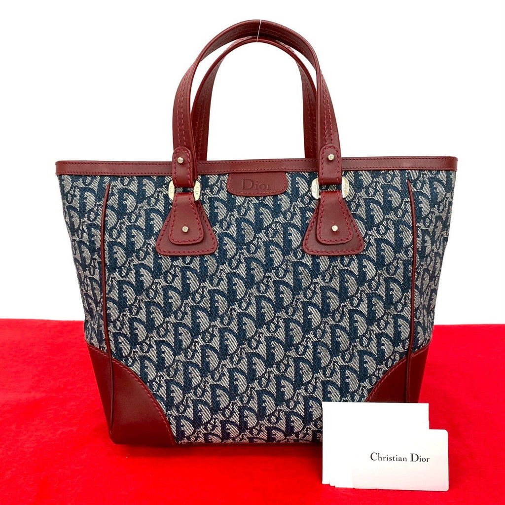 Christian Dior Trotter Canvas Leather Handbag