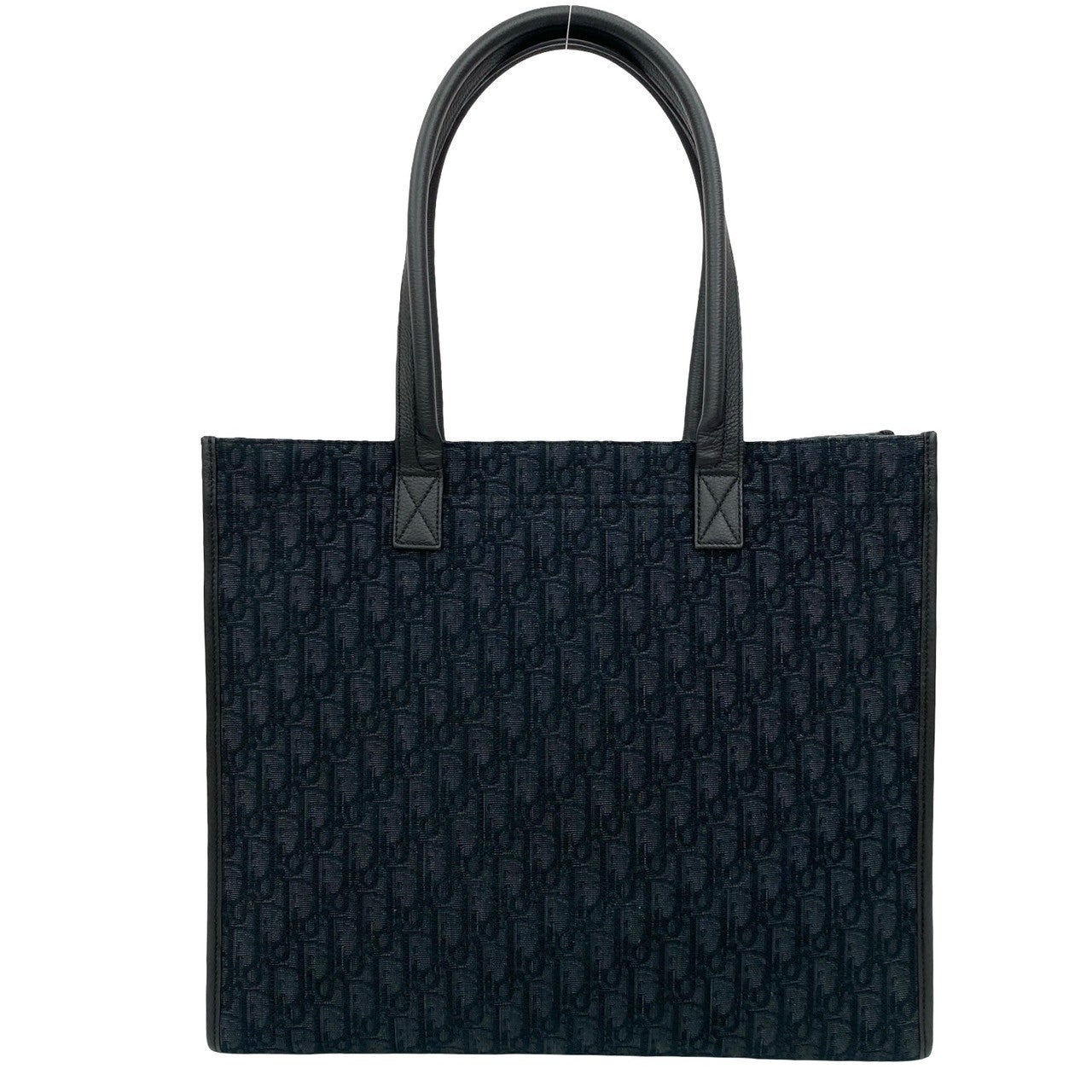 Christian Dior Safari Oblique Canvas Leather Tote Bag