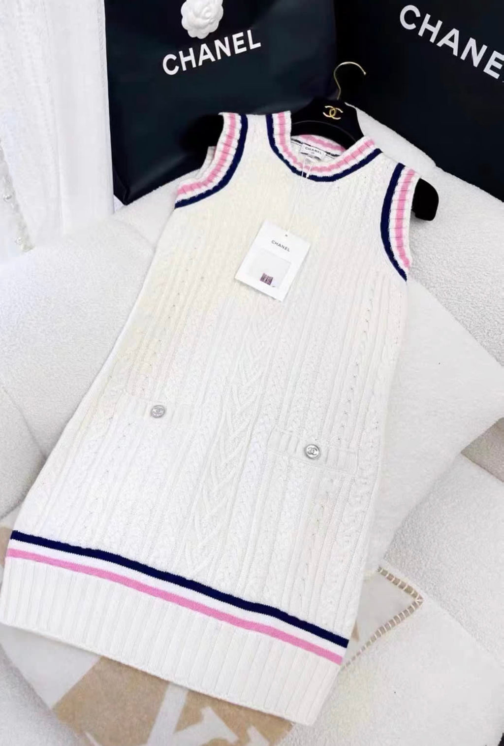 Chanel 23P RTW Tennis Knit Dress