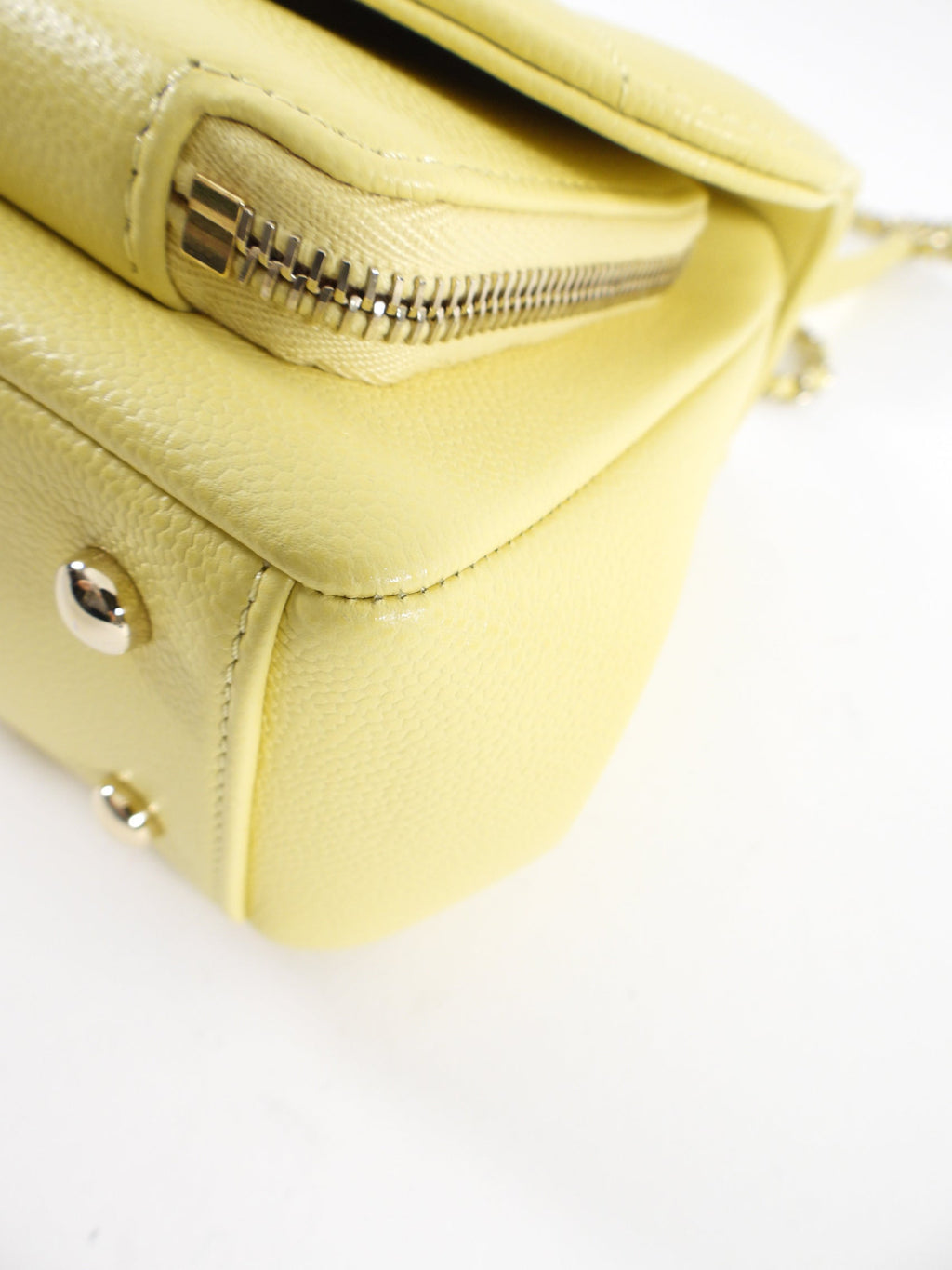 Chanel Yellow Caviar Quilted Small / Mini Business Affinity Flap Clutch Bag