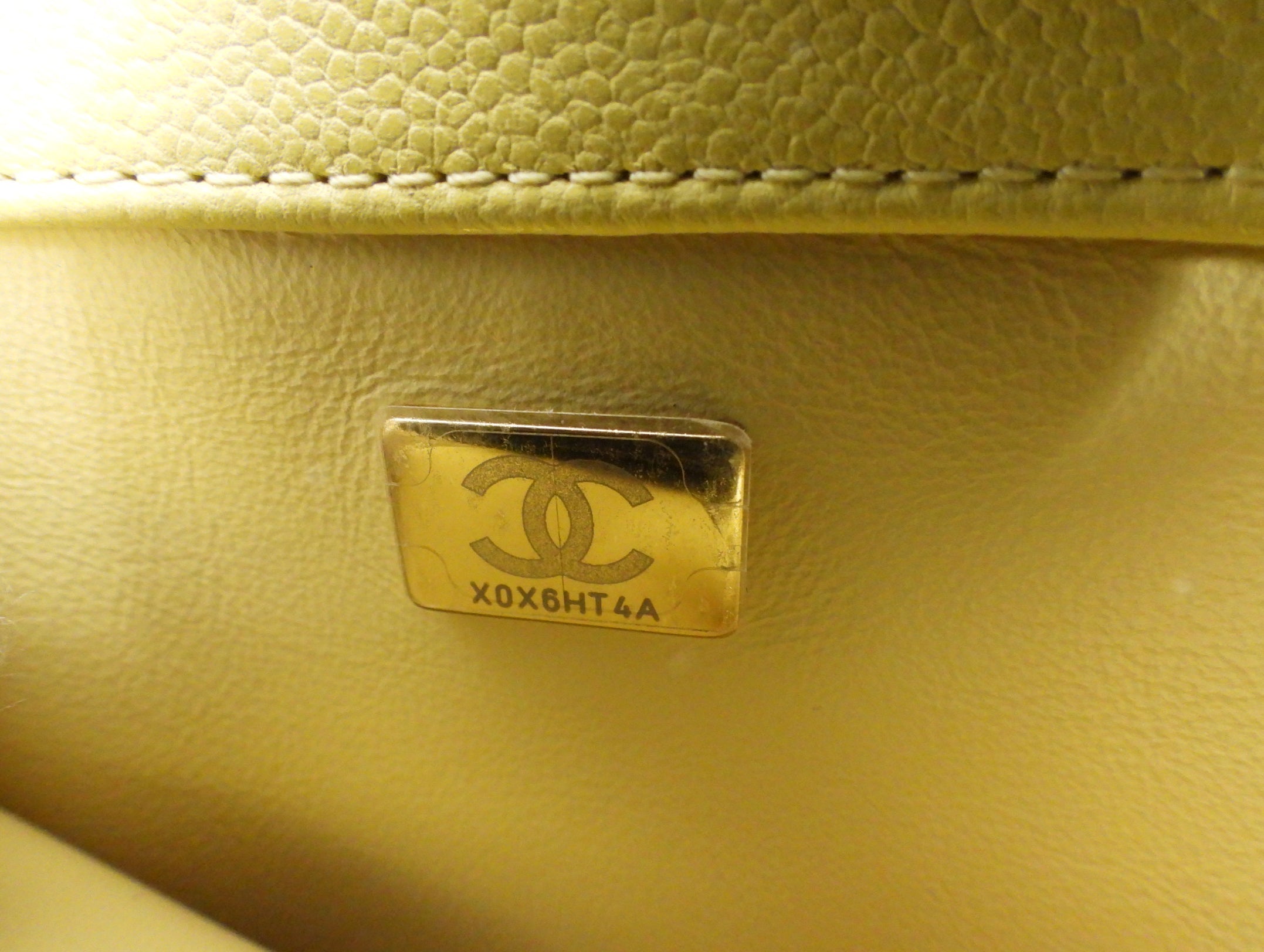 Chanel Yellow Caviar Quilted Small / Mini Business Affinity Flap Clutch Bag