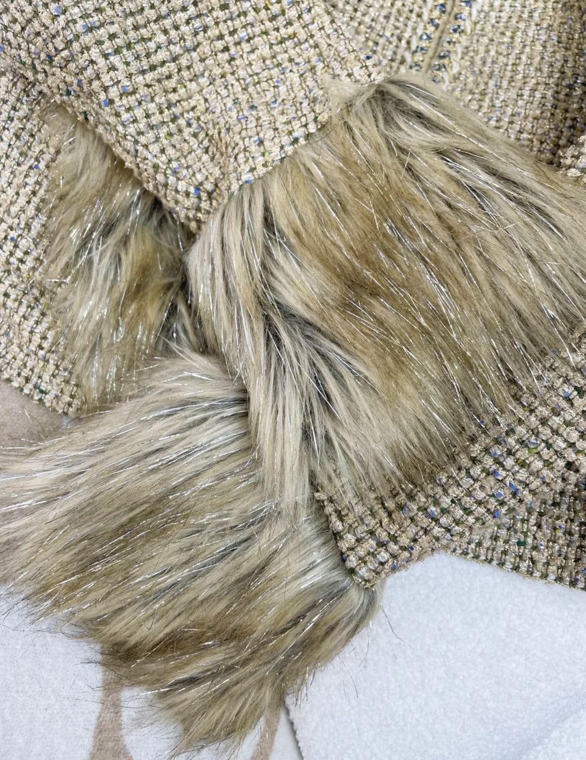 Chanel 21 Golden Fur Jacket