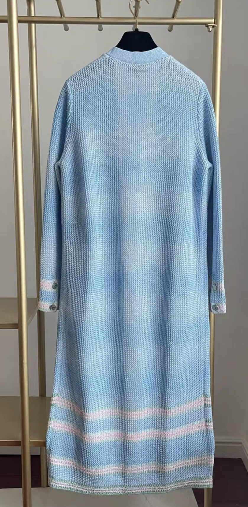 Chanel 23SS  blue knitted igan fr38 brand new with tag