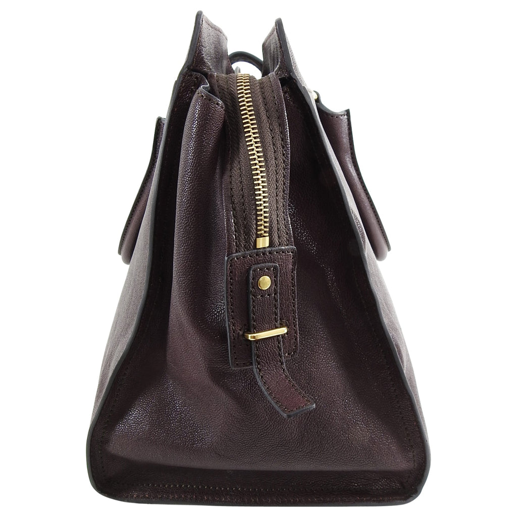 YSL Yves Saint Laurent Plum Cabas Chyc Large Satchell Bag