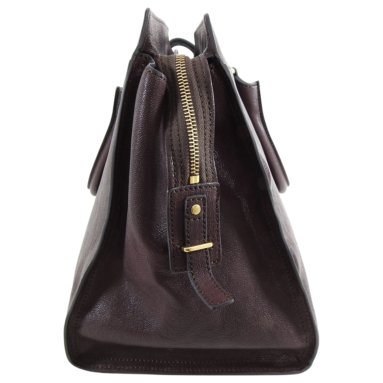 YSL Yves Saint Laurent Plum Cabas Chyc Large Satchell Bag