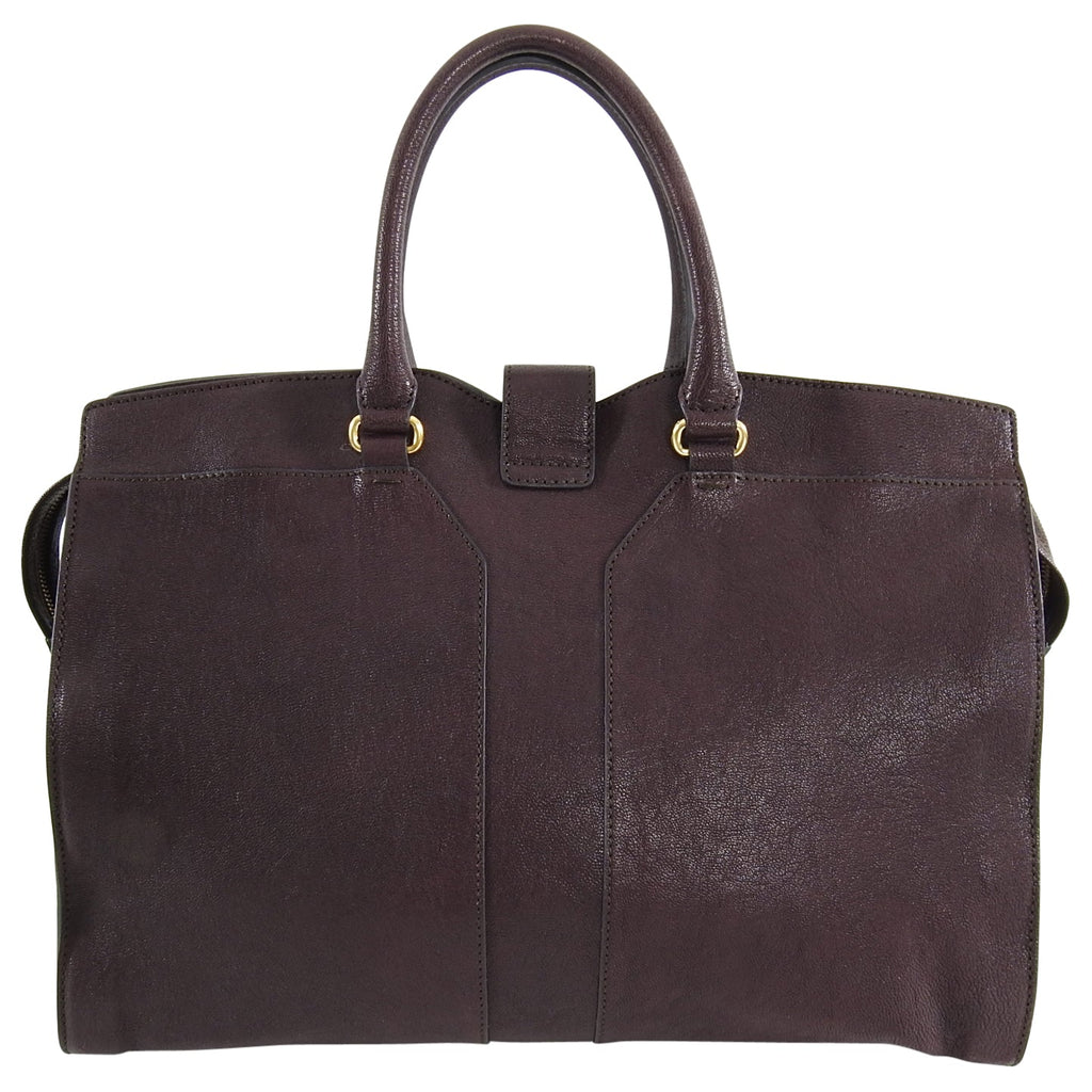 YSL Yves Saint Laurent Plum Cabas Chyc Large Satchell Bag
