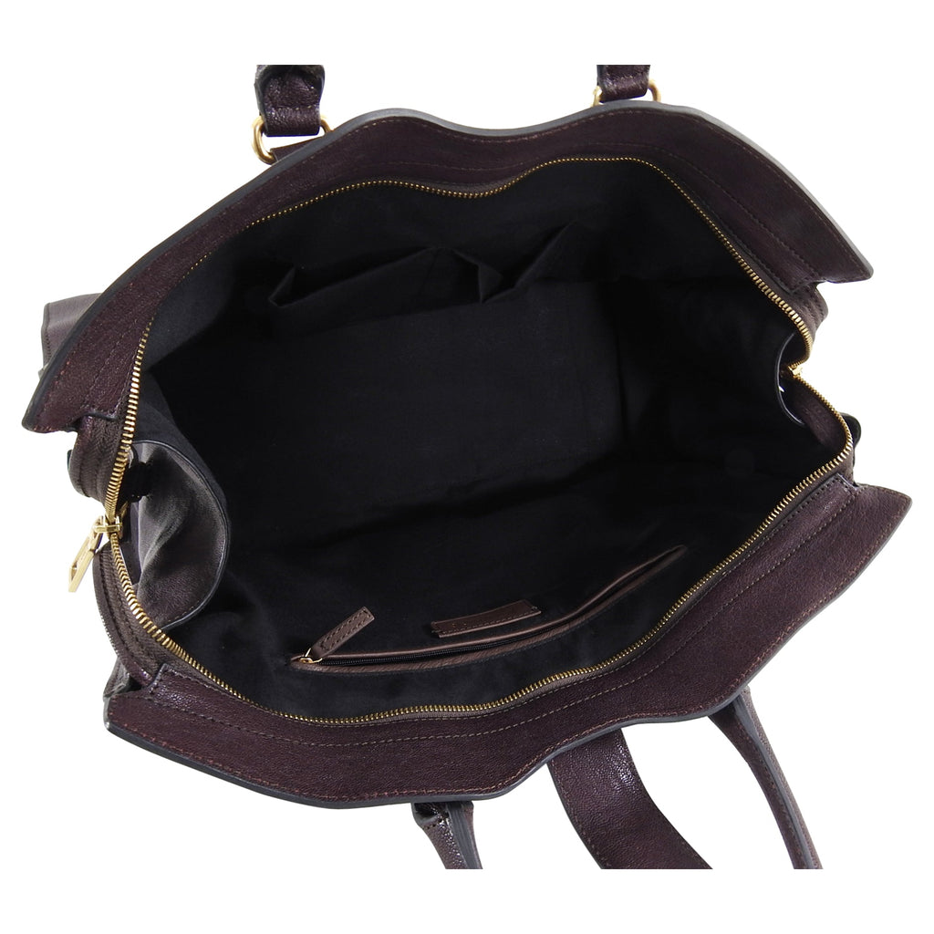 YSL Yves Saint Laurent Plum Cabas Chyc Large Satchell Bag