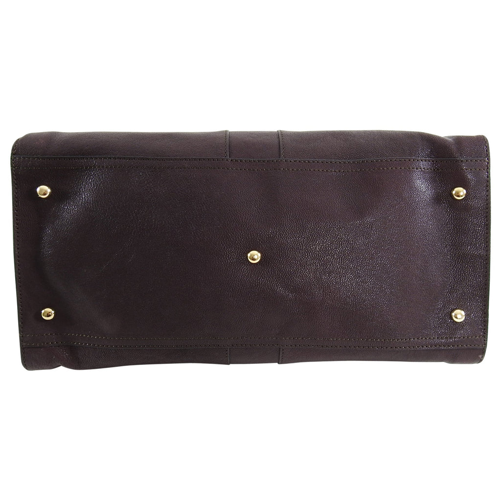 YSL Yves Saint Laurent Plum Cabas Chyc Large Satchell Bag