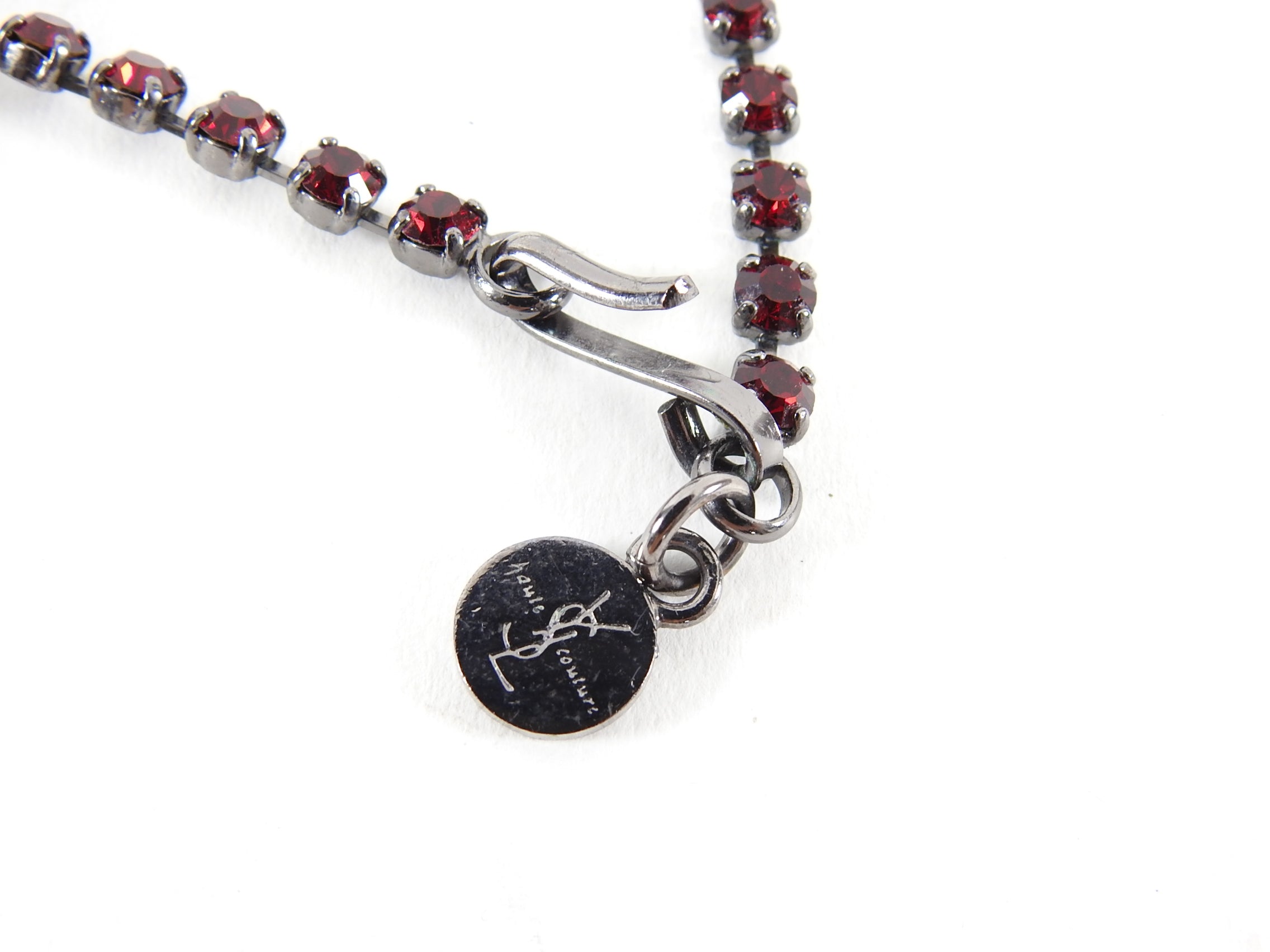 Vintage 1990 Yves Saint Laurent Haute Couture Coeur de YSL Heart Necklace