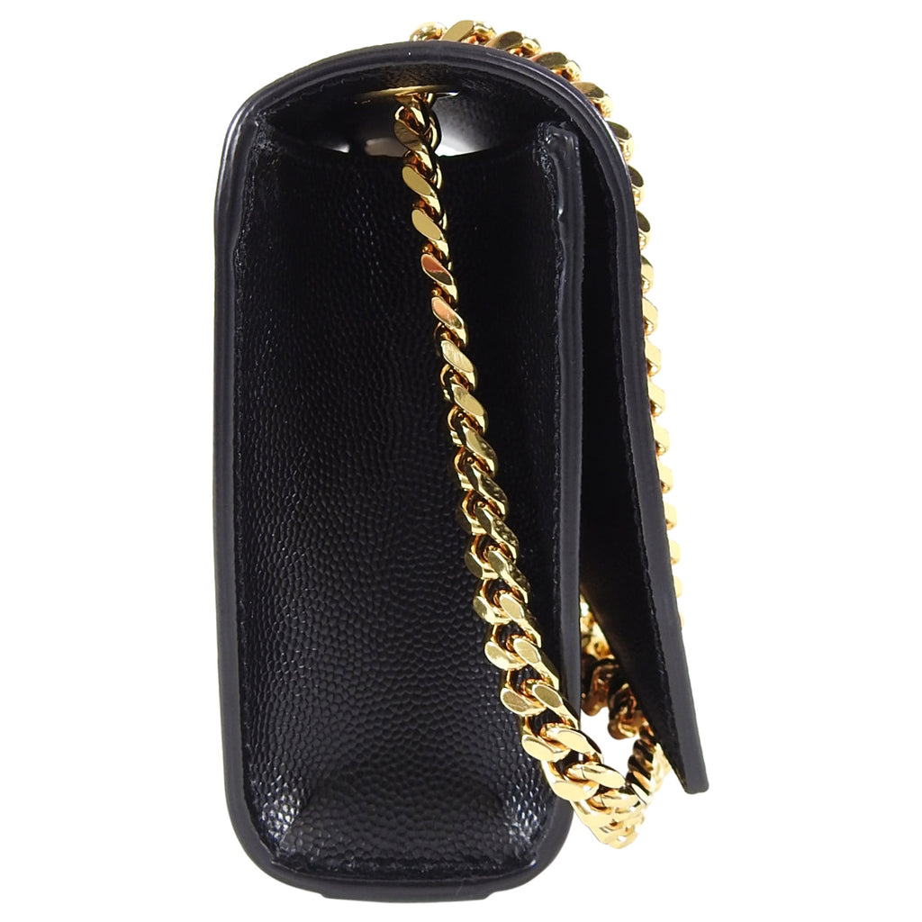 Saint Laurent Black Leather Original Small Chain Crossbody Bag