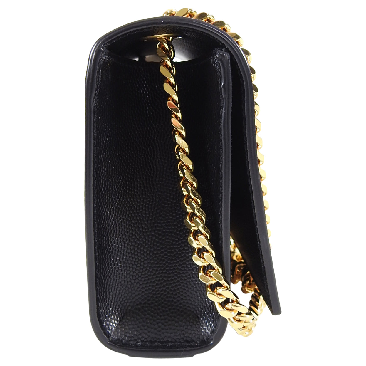 Saint Laurent Black Leather Original Small Chain Crossbody Bag