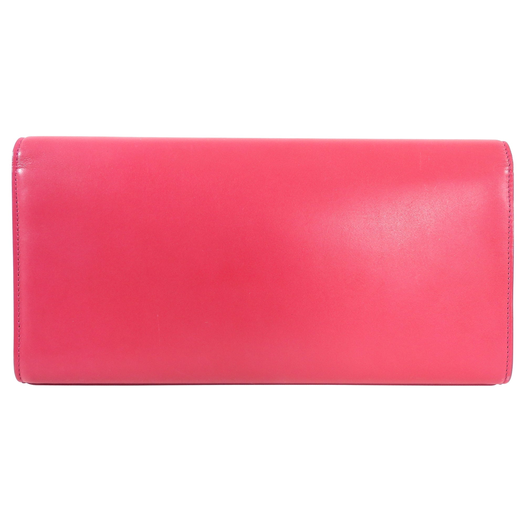 Saint Laurent Fuchsia Pink Calfskin Cassandre Clutch Bag