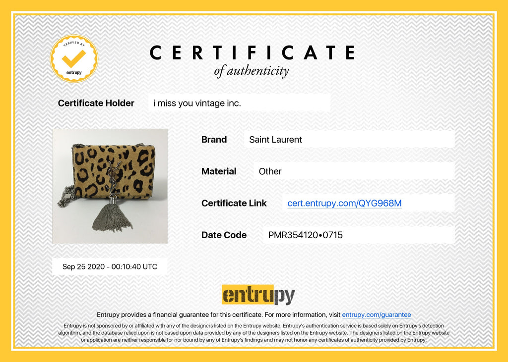 Saint Laurent Mini Calf Leopard Kate Tassel Crossbody Bag