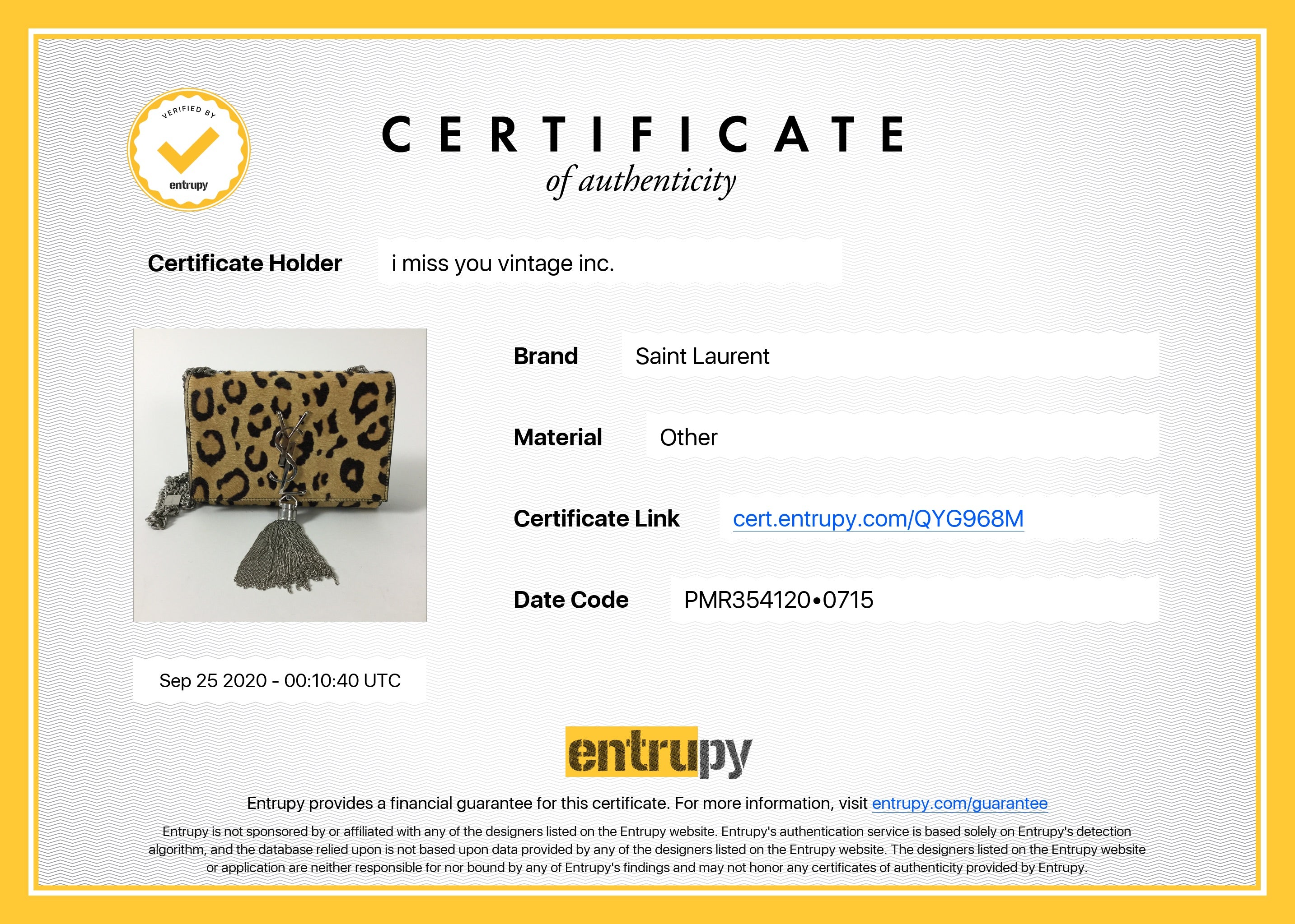 Saint Laurent Mini Calf Leopard Kate Tassel Crossbody Bag