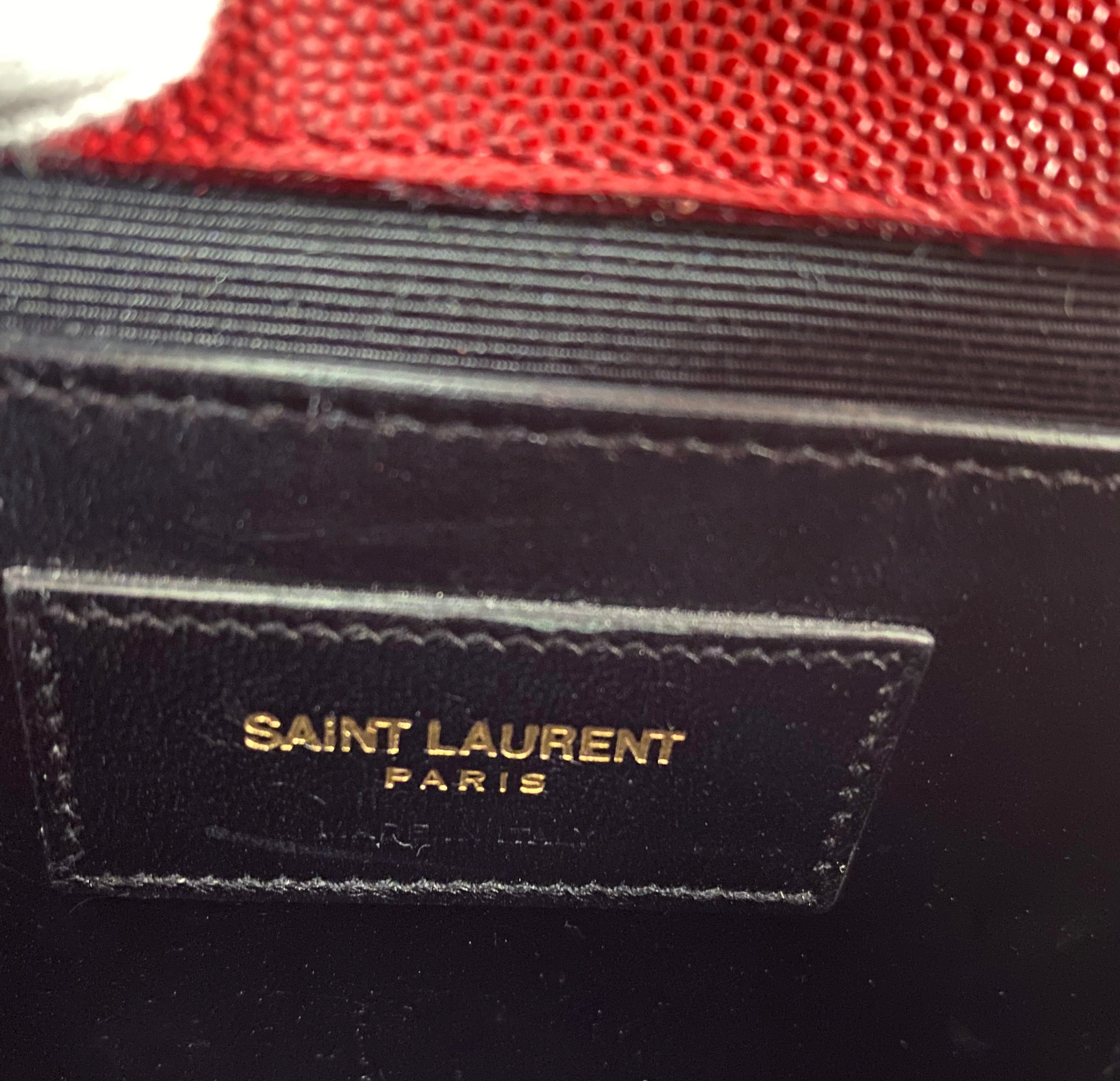 Saint Laurent Red Mini Kate Chain Strap Bag