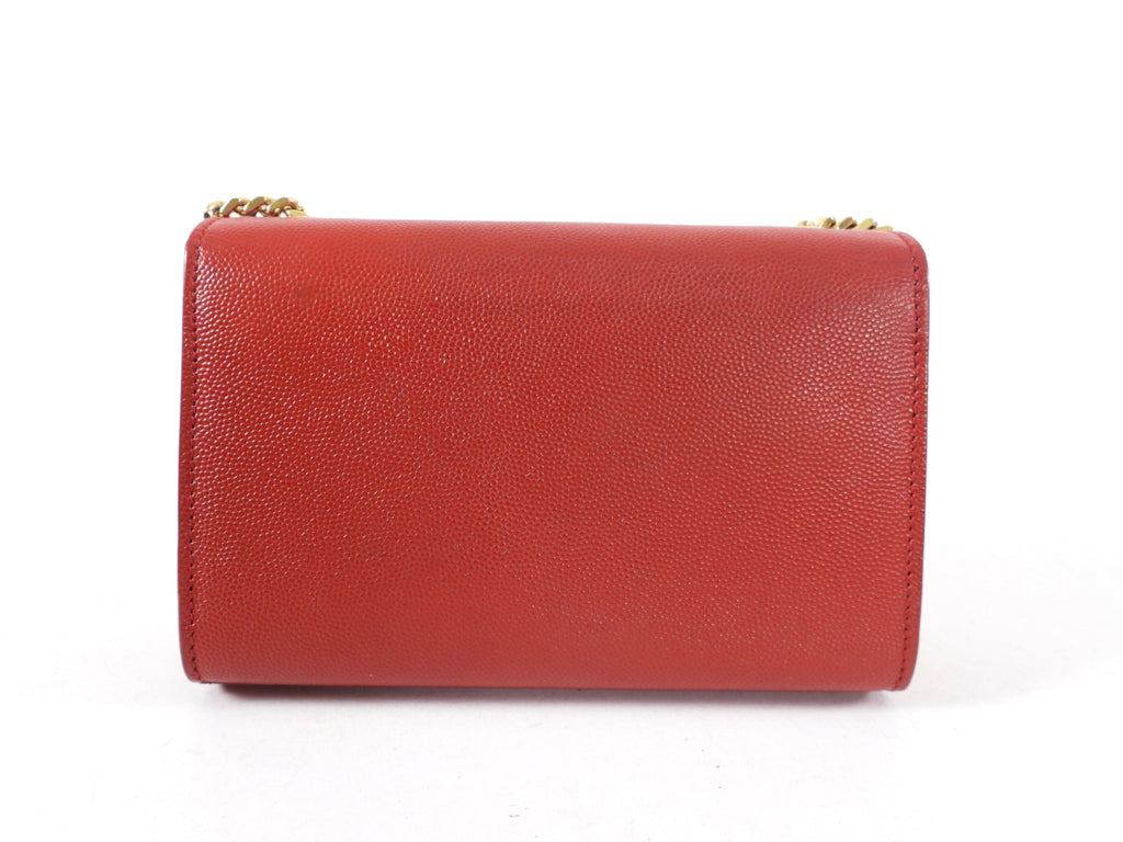 Saint Laurent Red Mini Kate Chain Strap Bag