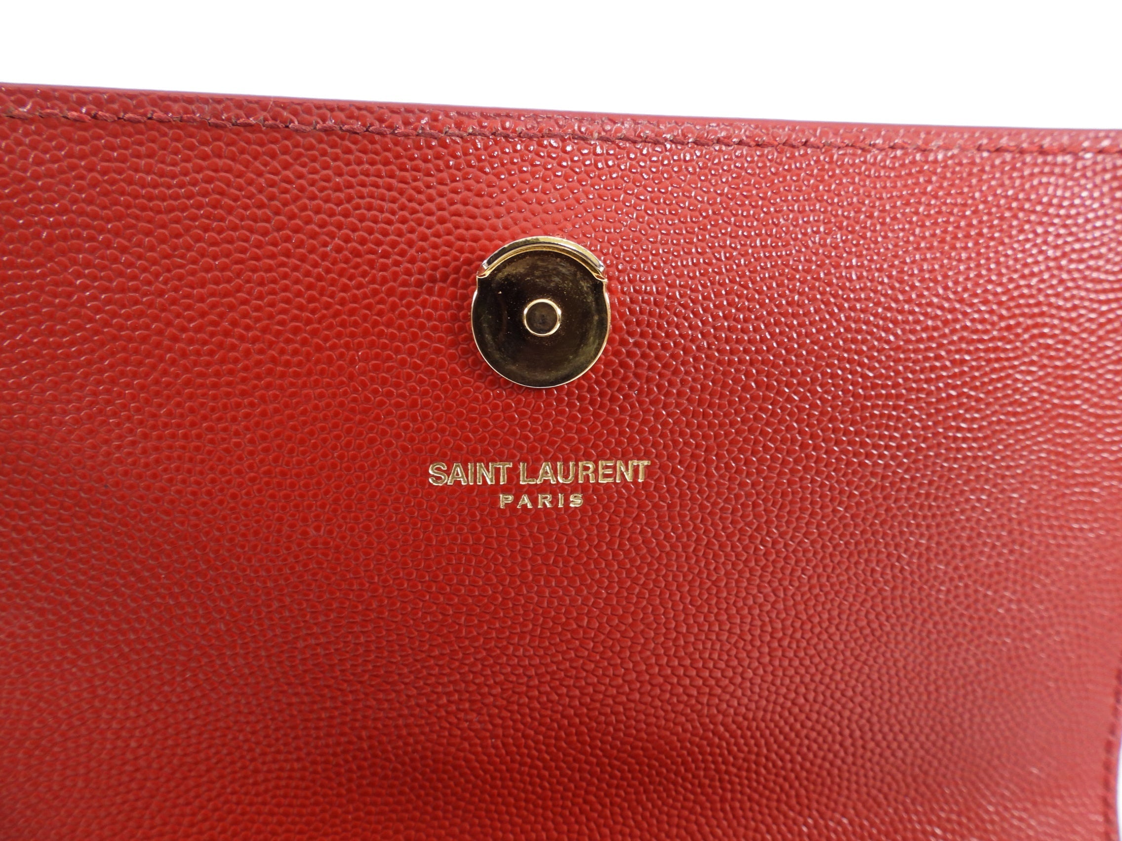 Saint Laurent Red Mini Kate Chain Strap Bag